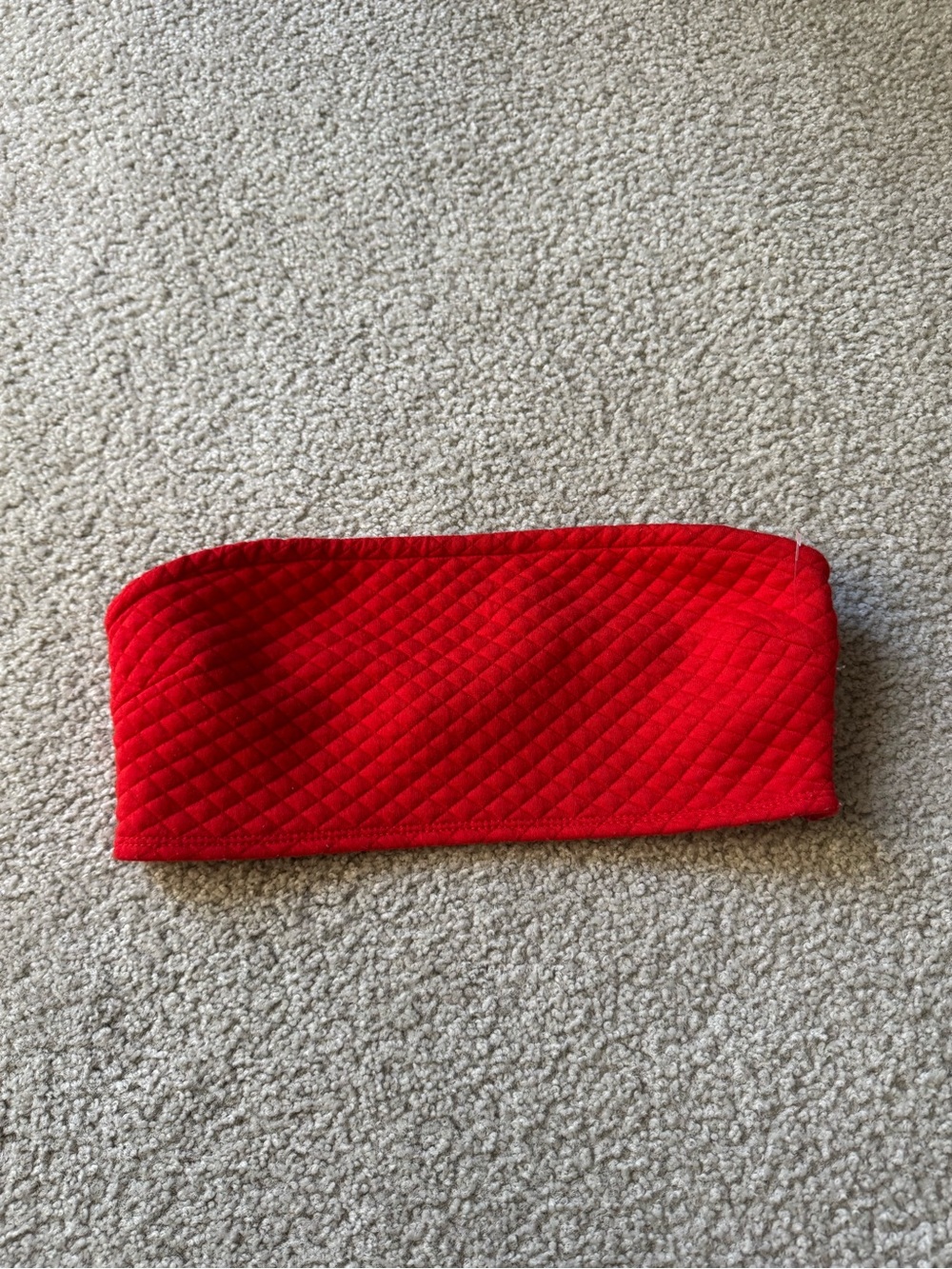 Princess Polly Quilted Red Bandeau Top - sexy Y2K